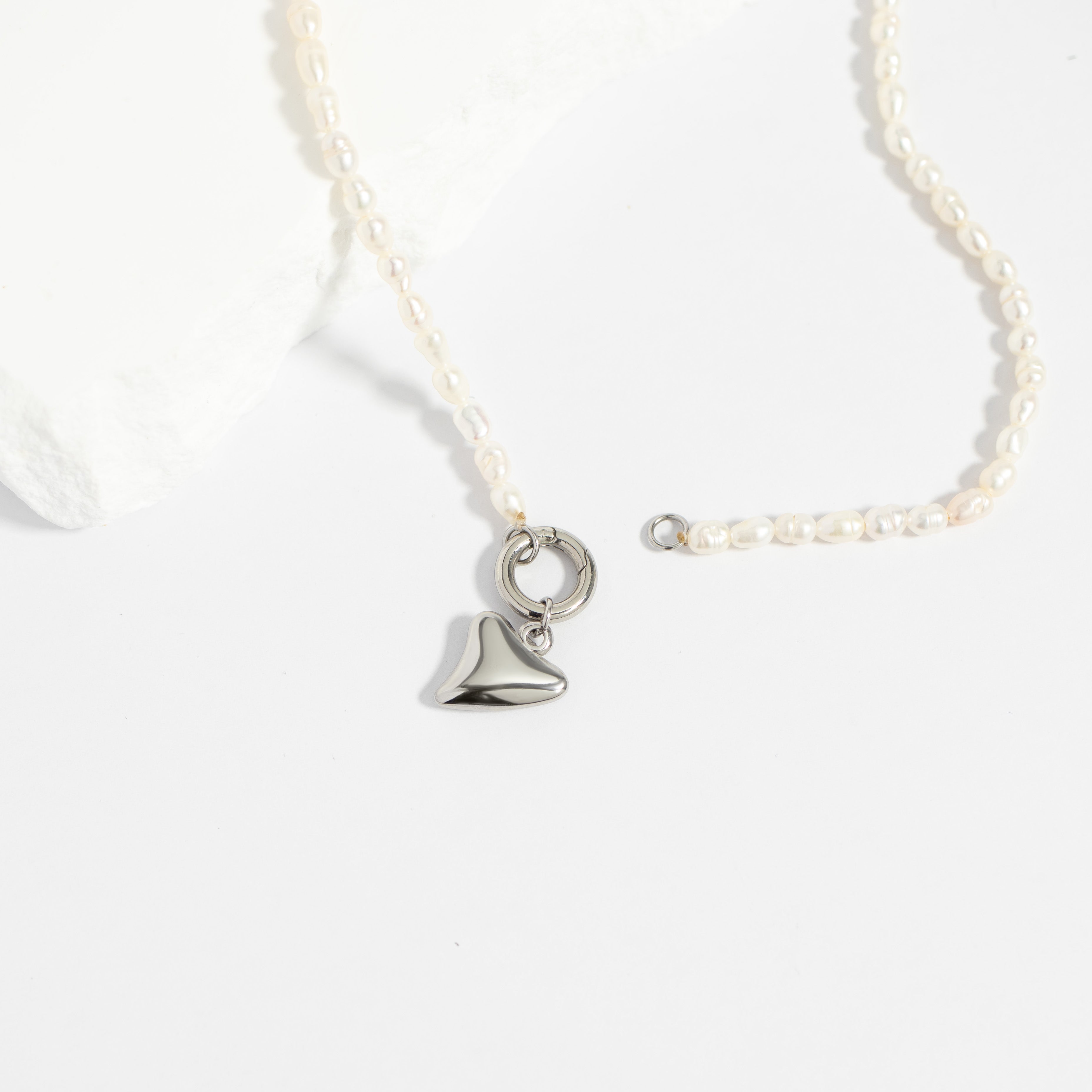 Freshwater Pearl Charm Holder Necklace