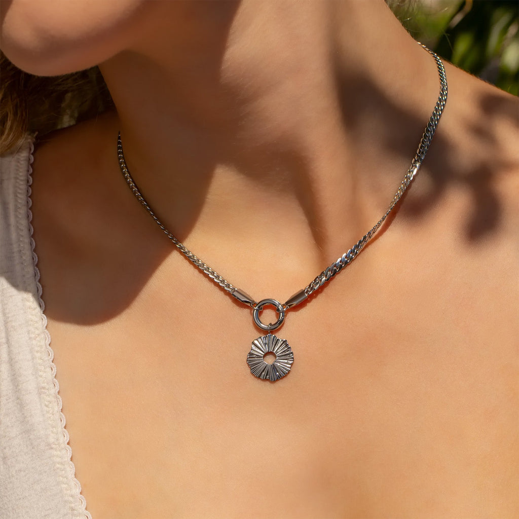Curb Charm Holder Necklace