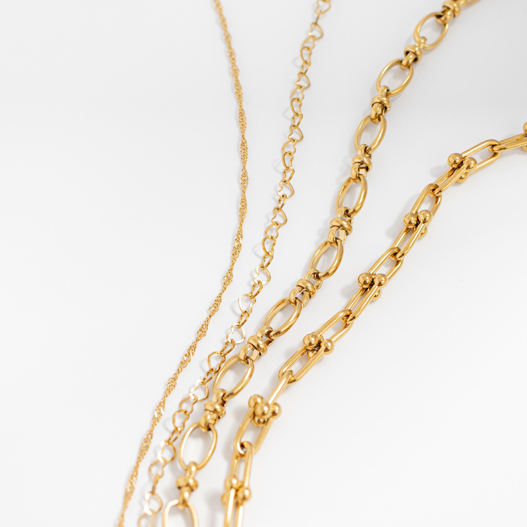 Gold Heart Chain Necklace