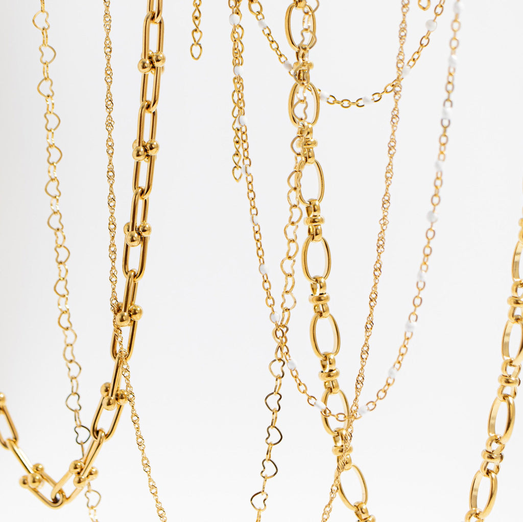 Gold Heart Chain Necklace