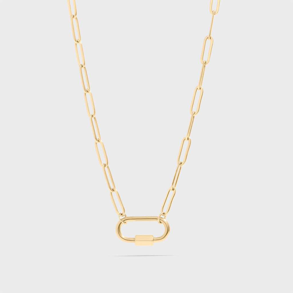 Gold Carabiner Necklace