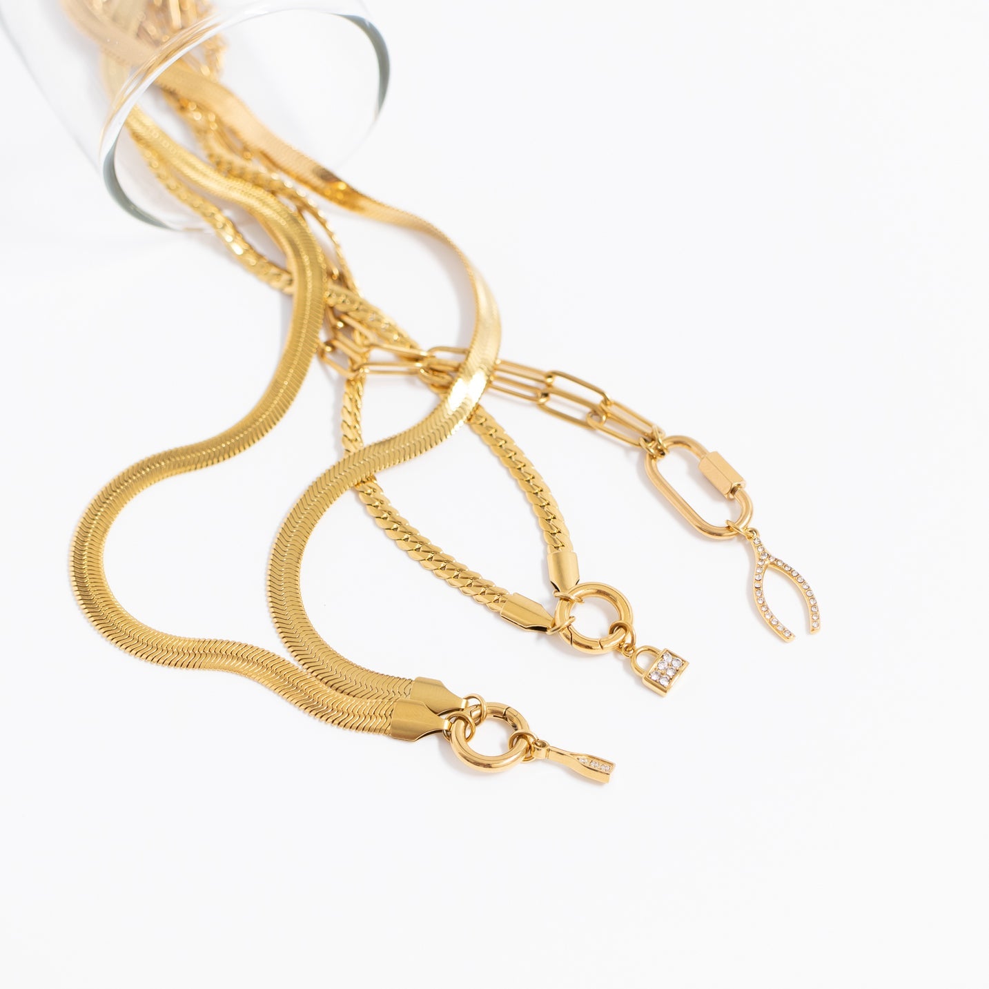 Curb Charm Holder Necklace