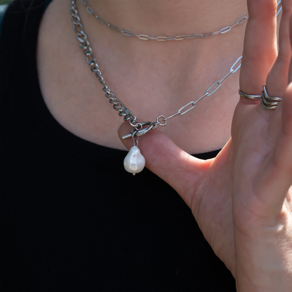 New Horizons Freshwater Pearl Charm Necklace