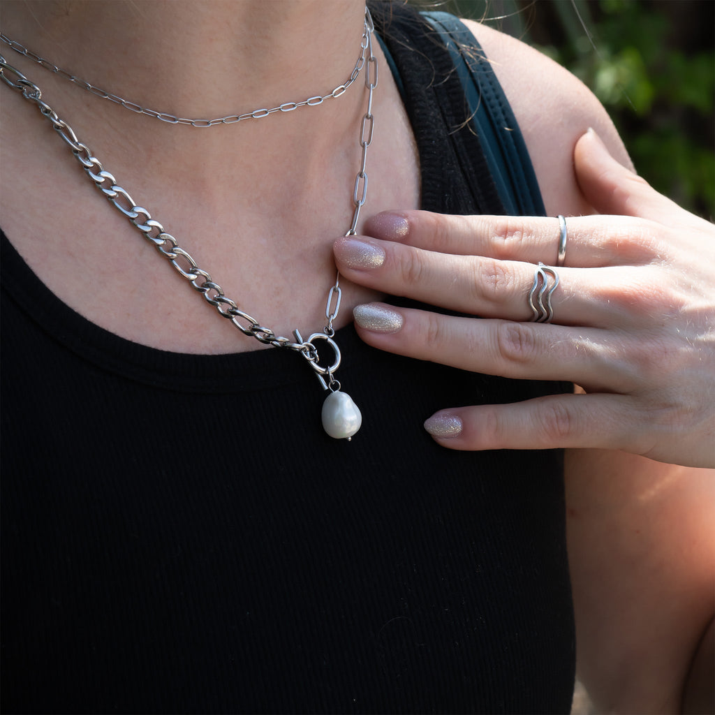 New Horizons Freshwater Pearl Charm Necklace