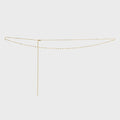 Gold Lip Belly Chain on a light gray background