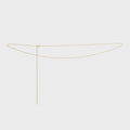 Gold Satellite Belly Chain on a light gray background