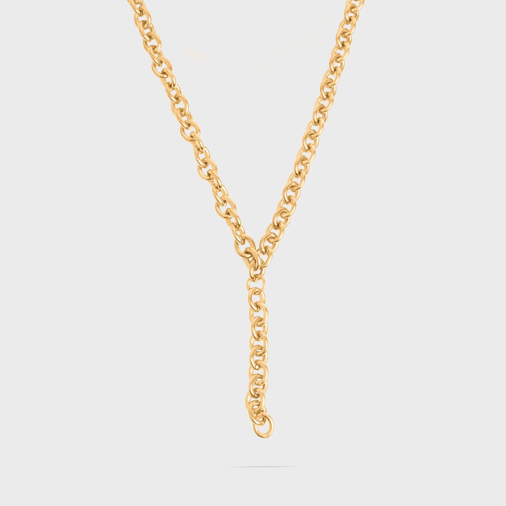 Chunky Chain Lariat Necklace