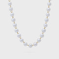 Glass Pearl Beaded Necklace- gold main 