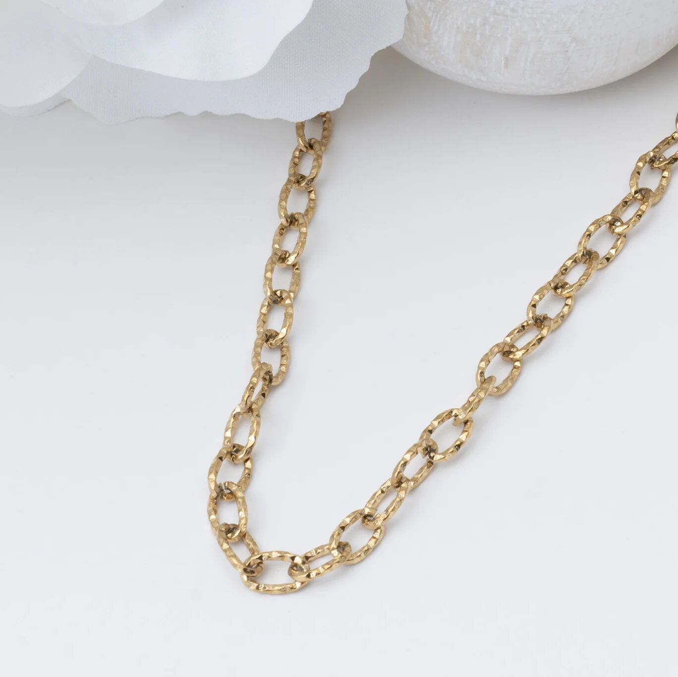 Cable Link Chain Necklace- gold studio 