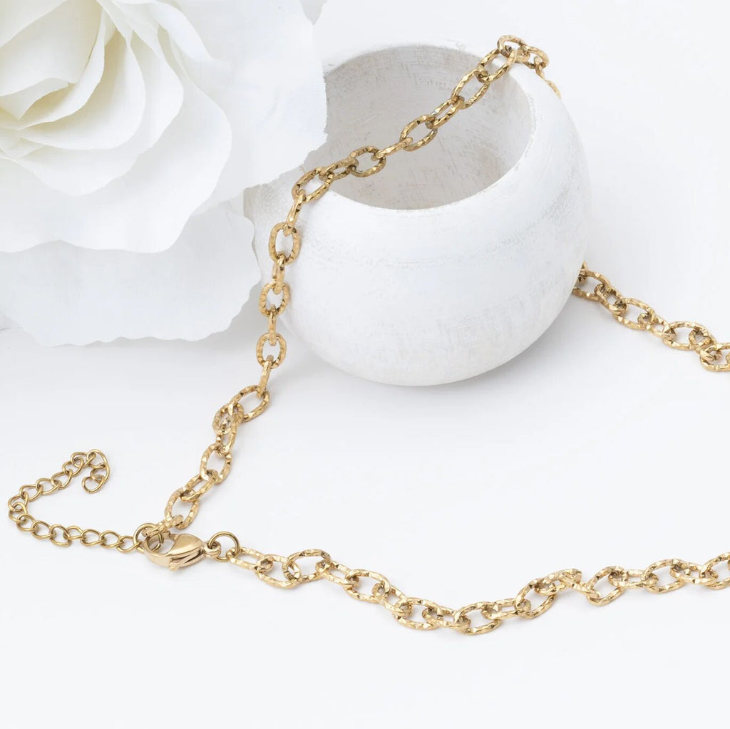 Cable Link Chain Necklace- gold studio 