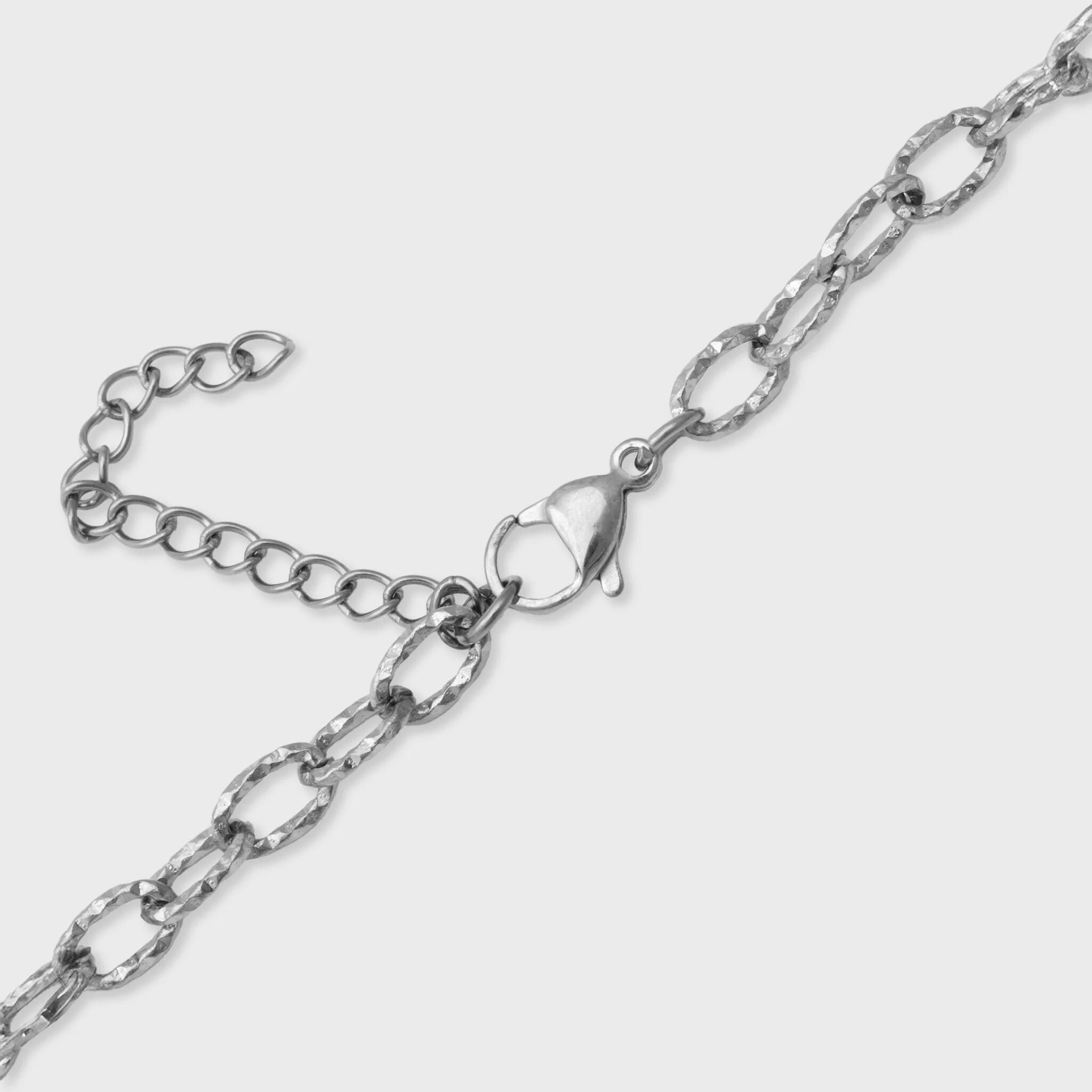 Cable Link Chain Necklace- silver clasp 
