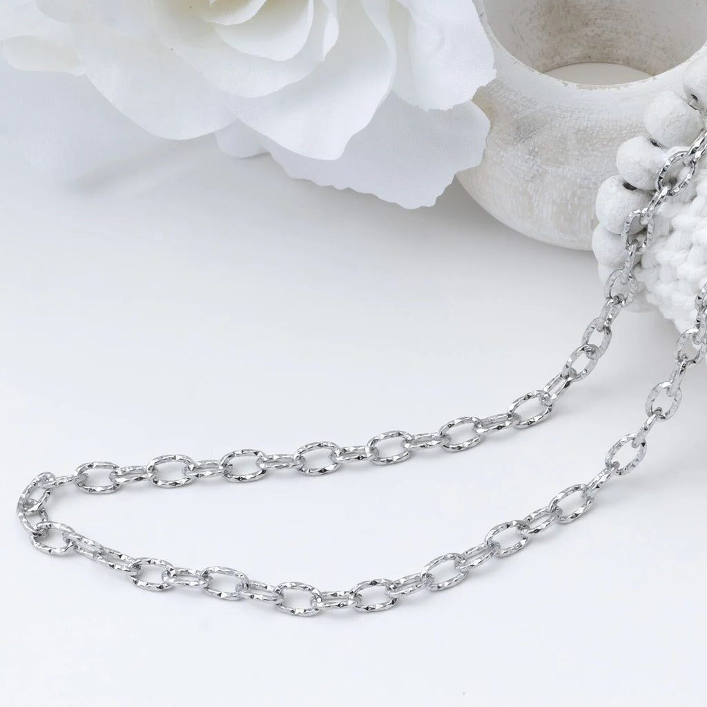 Cable Link Chain Necklace- silver studio 