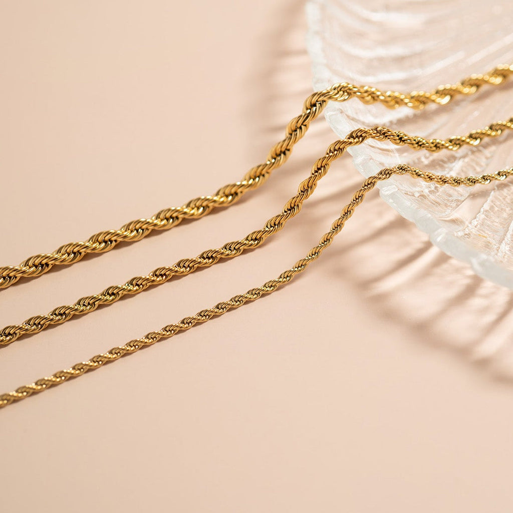 Gold Rope Chain Necklace