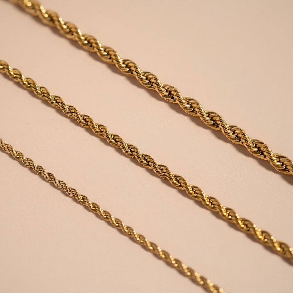 Gold Rope Chain Necklace