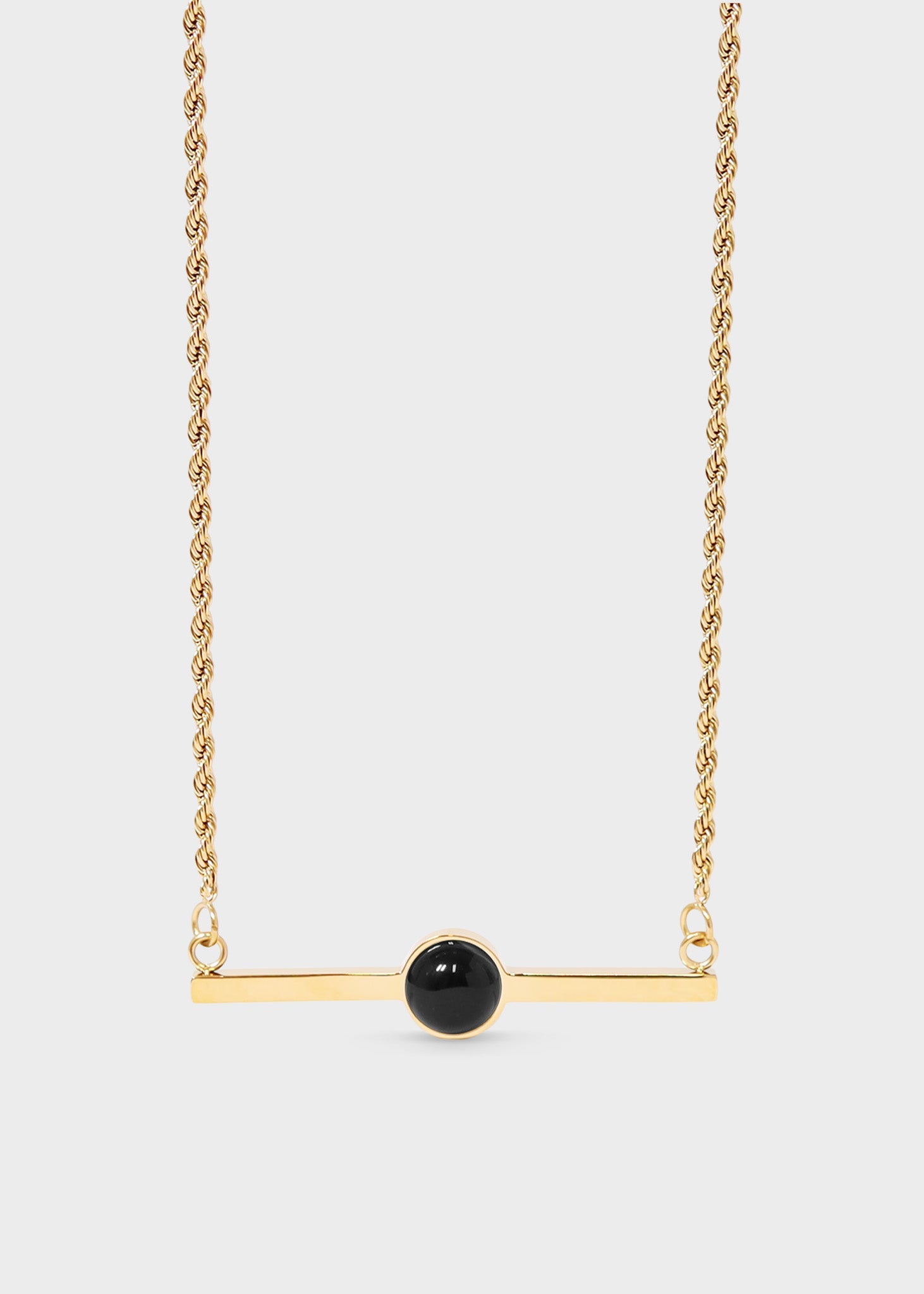 Semi Precious Natural Stone Bar Necklace