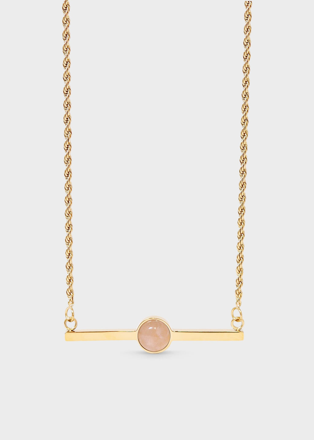 Semi Precious Natural Stone Bar Necklace