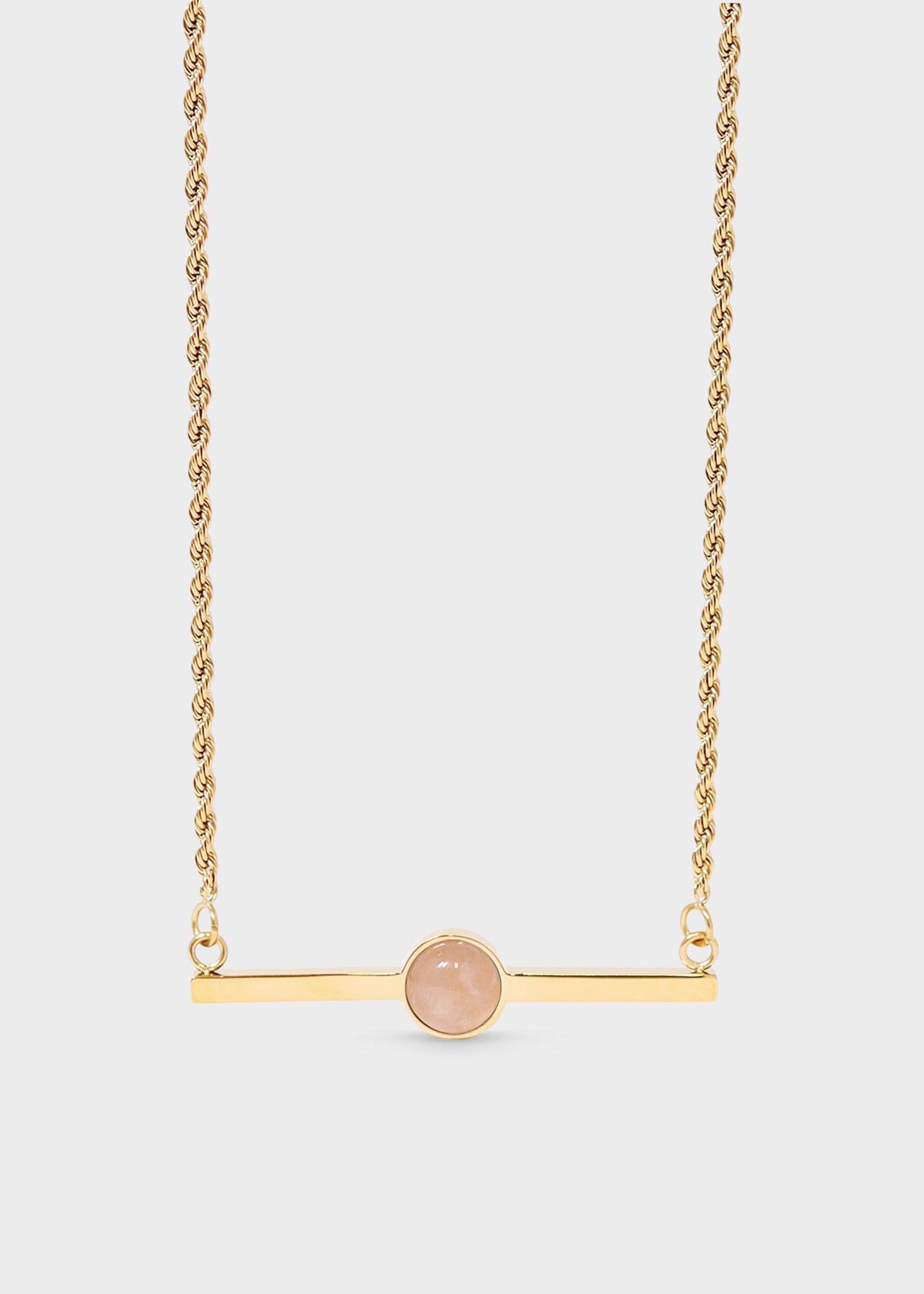 Semi Precious Natural Stone Bar Necklace