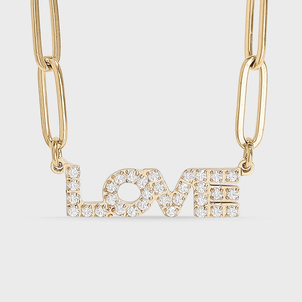 Paperclip "Love" Charm Necklace