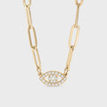 Paperclip Evil Eye Necklace