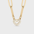 Paperclip Heart Charm Necklace