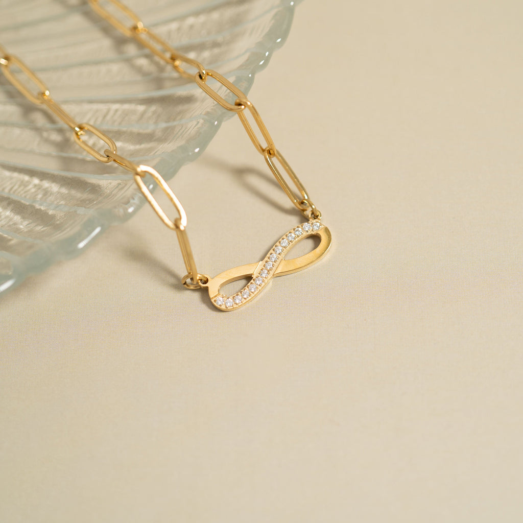 Paperclip Infinity Necklace