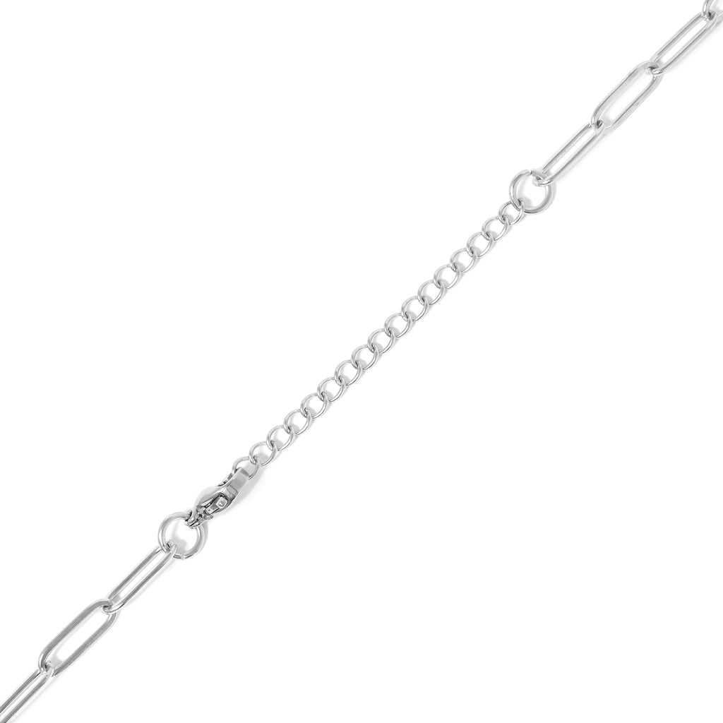 Sunburst Heart Paperclip Charm Necklace