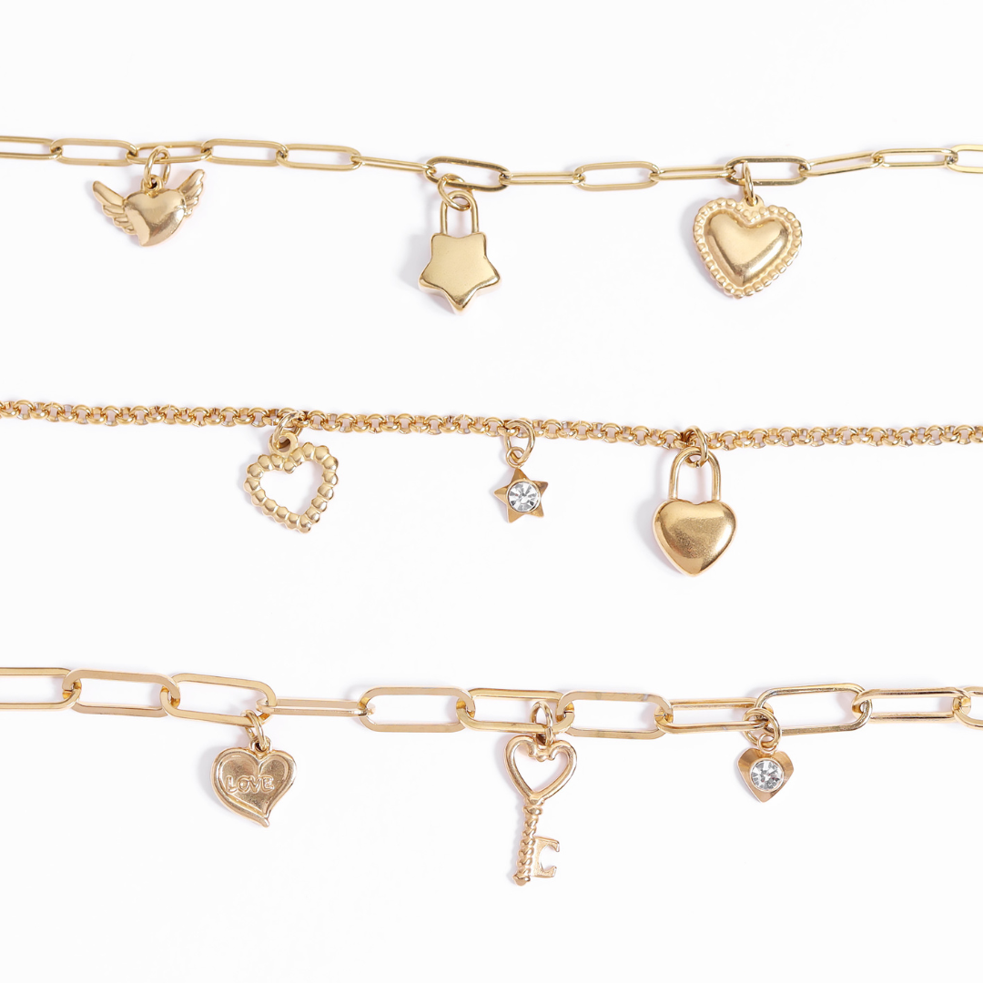 Heart Padlock Charm