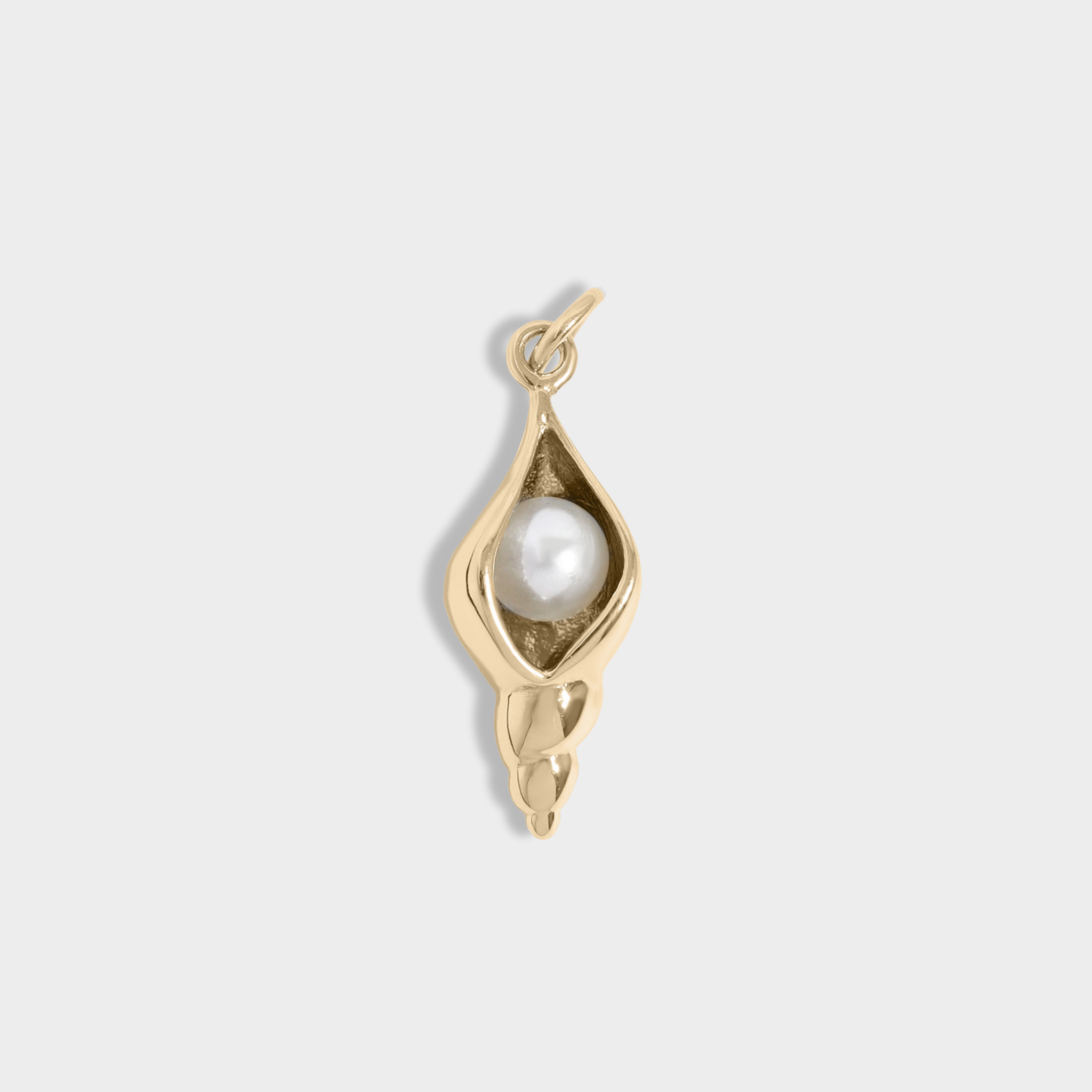 Conch Shell with Pearl Charm