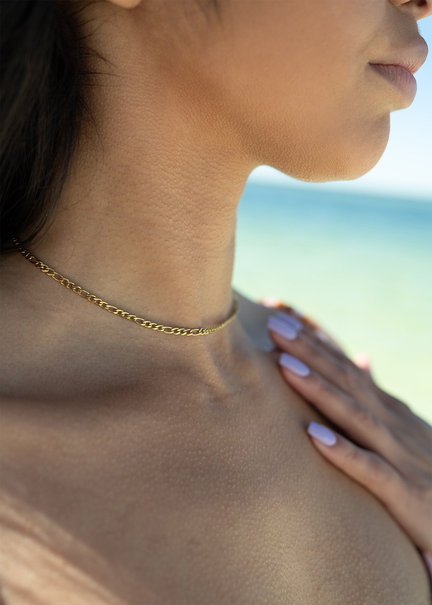 Gold Figaro Chain Necklace