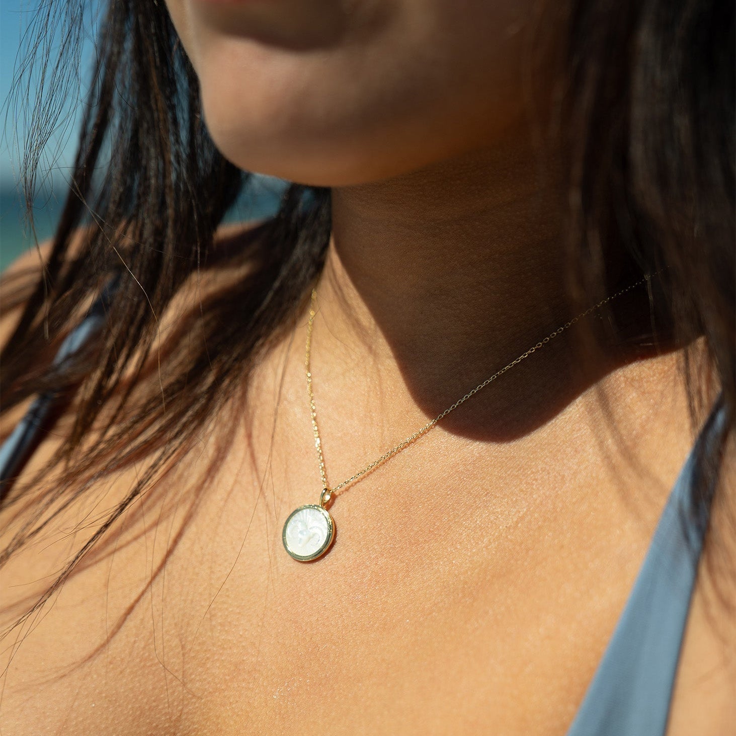 Mother of Pearl Zodiac Charm Necklace