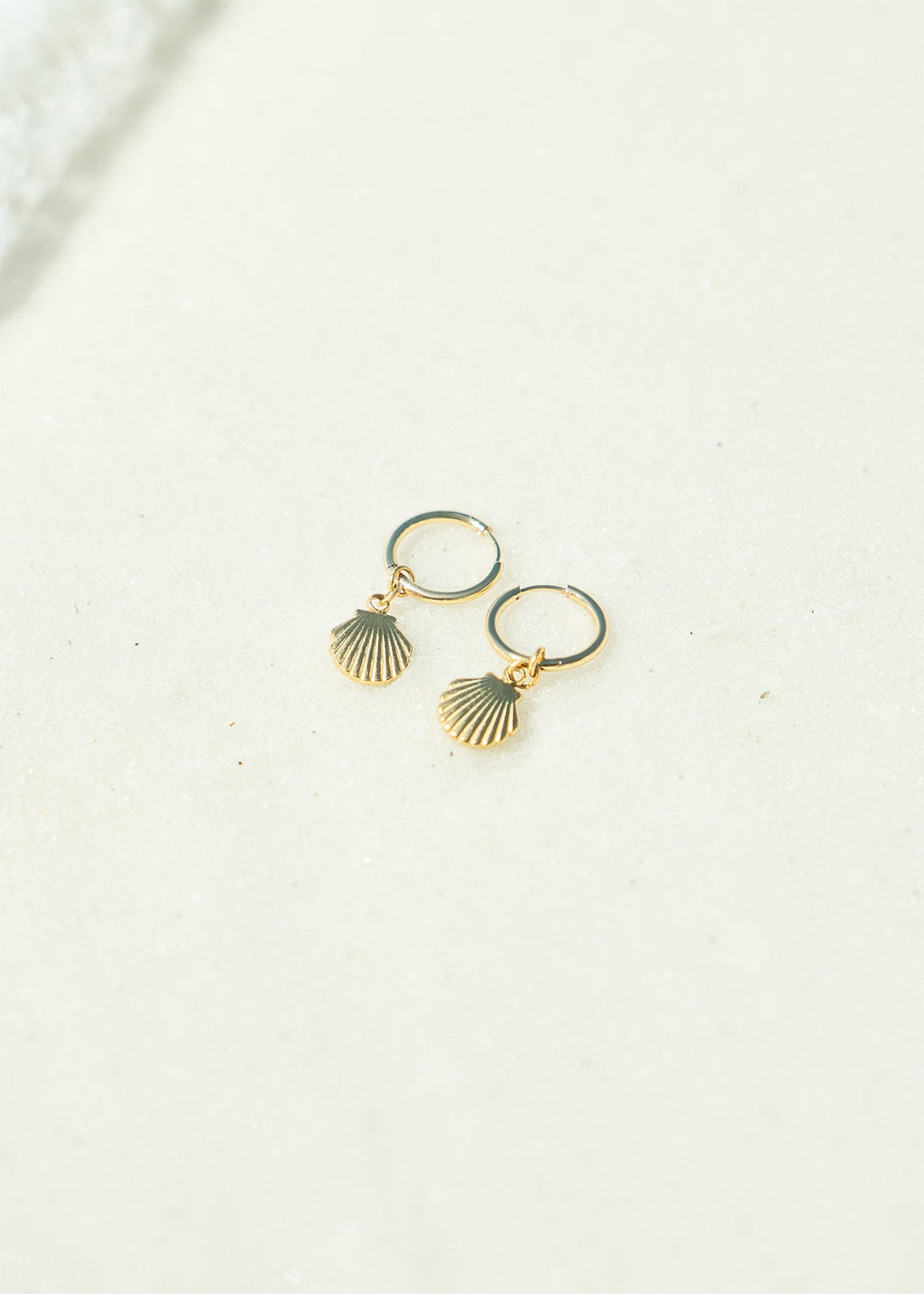 Shell Charm Huggie Earrings
