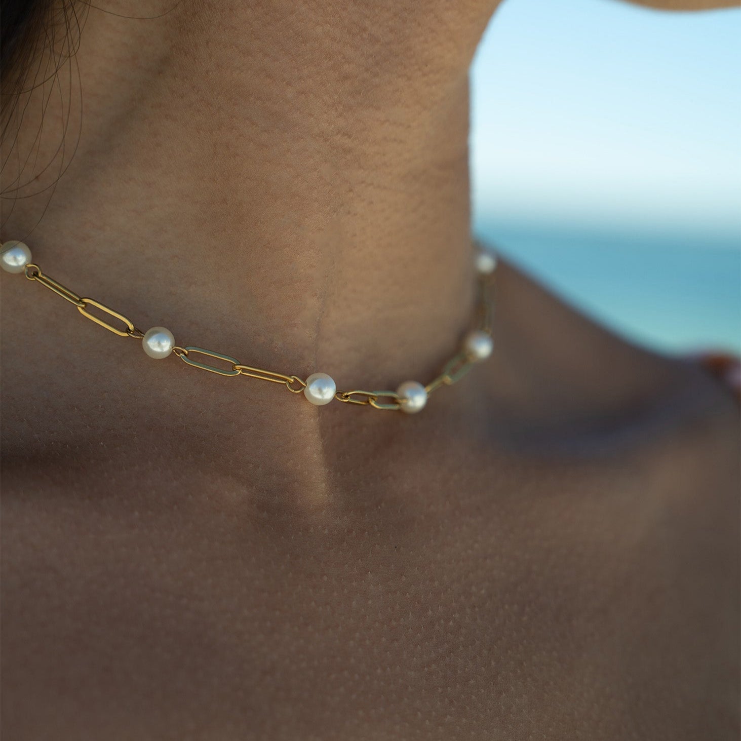 Pearl Station Paperclip Chain Necklace
Success
