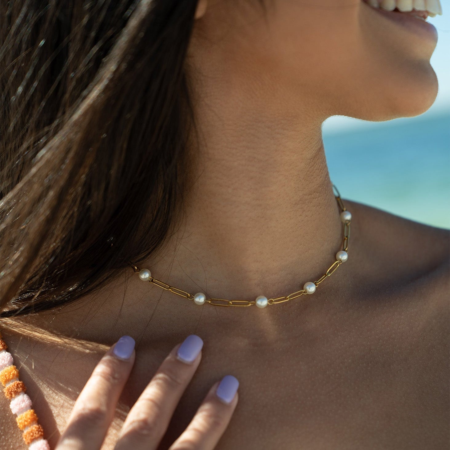 Pearl Station Paperclip Chain Necklace
Success
