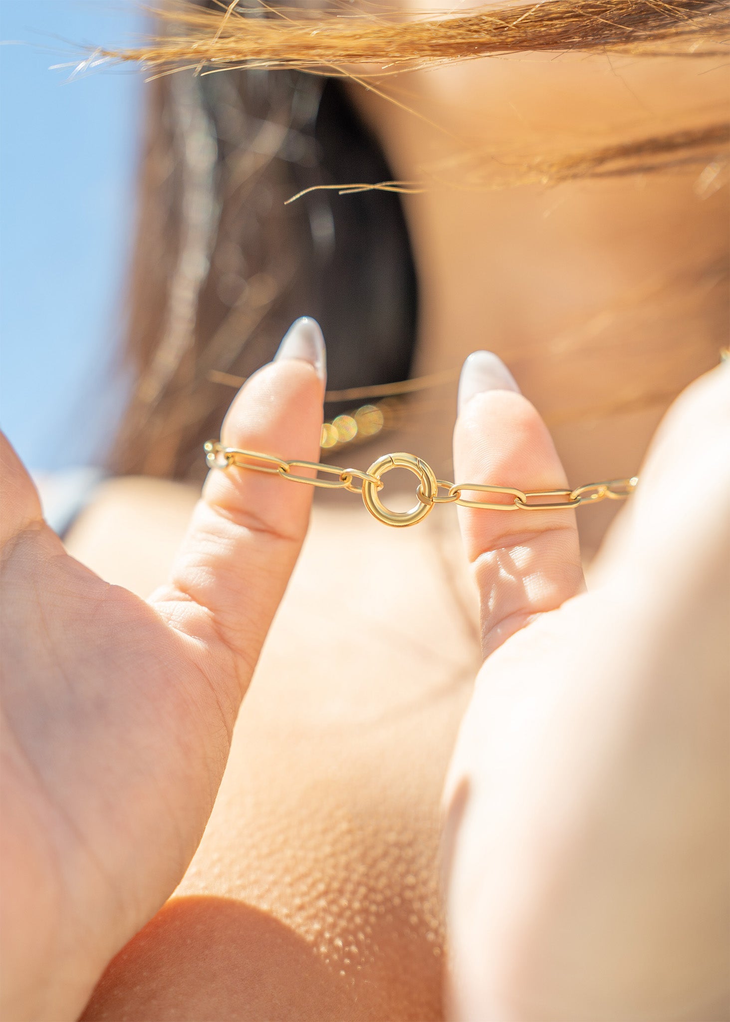 Paperclip Charm Holder Necklace