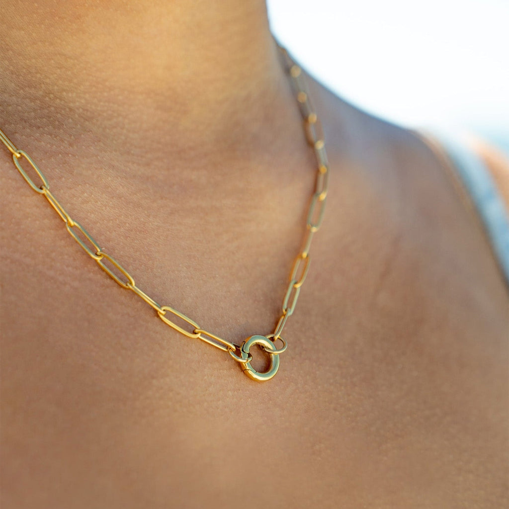 Paperclip Charm Holder Necklace