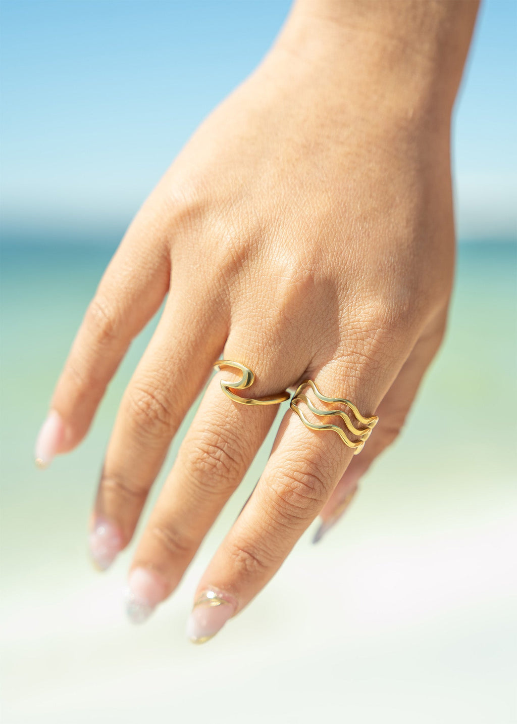 Gold Wave Ring