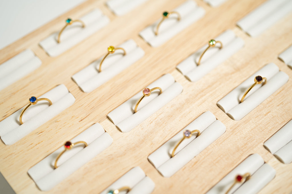 Gold Birthstone Stacking Ring