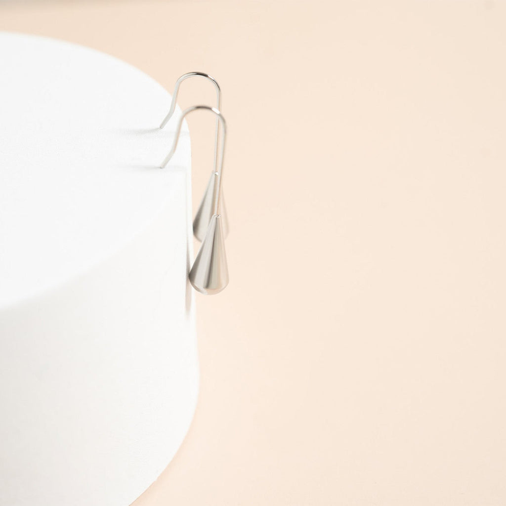 Stainless Steel Teardrop Drop Earrings