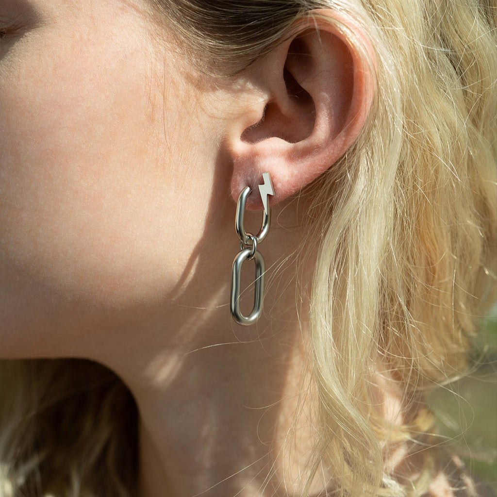 Lightning Bolt Stud Earrings