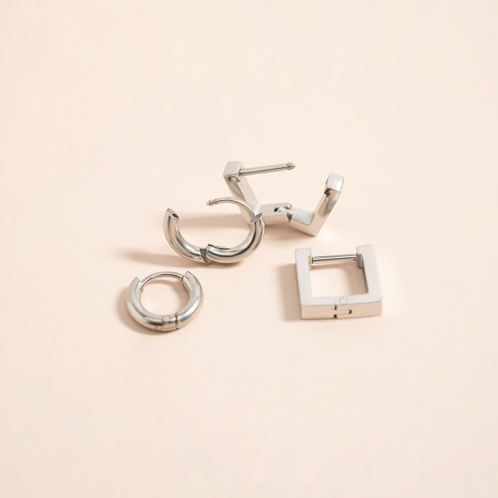 Square Huggie Earrings