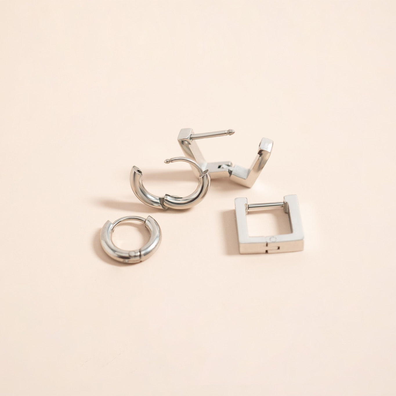 Square Huggie Earrings