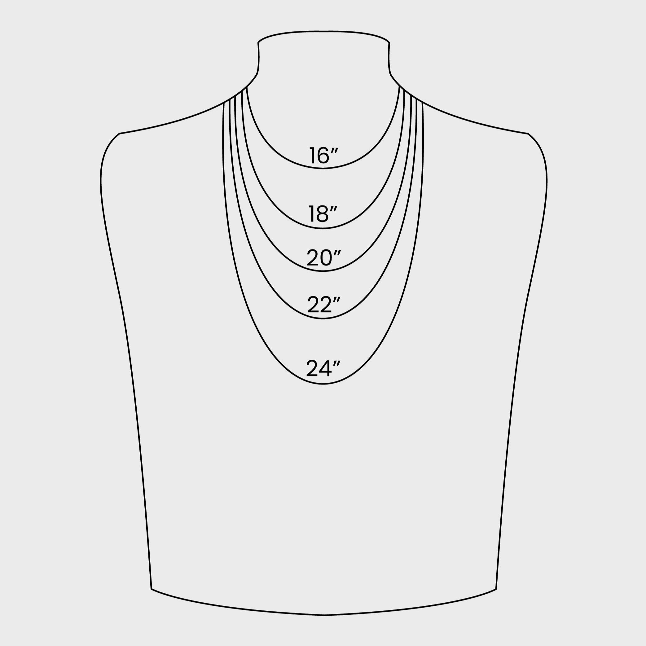 Necklace size chart
