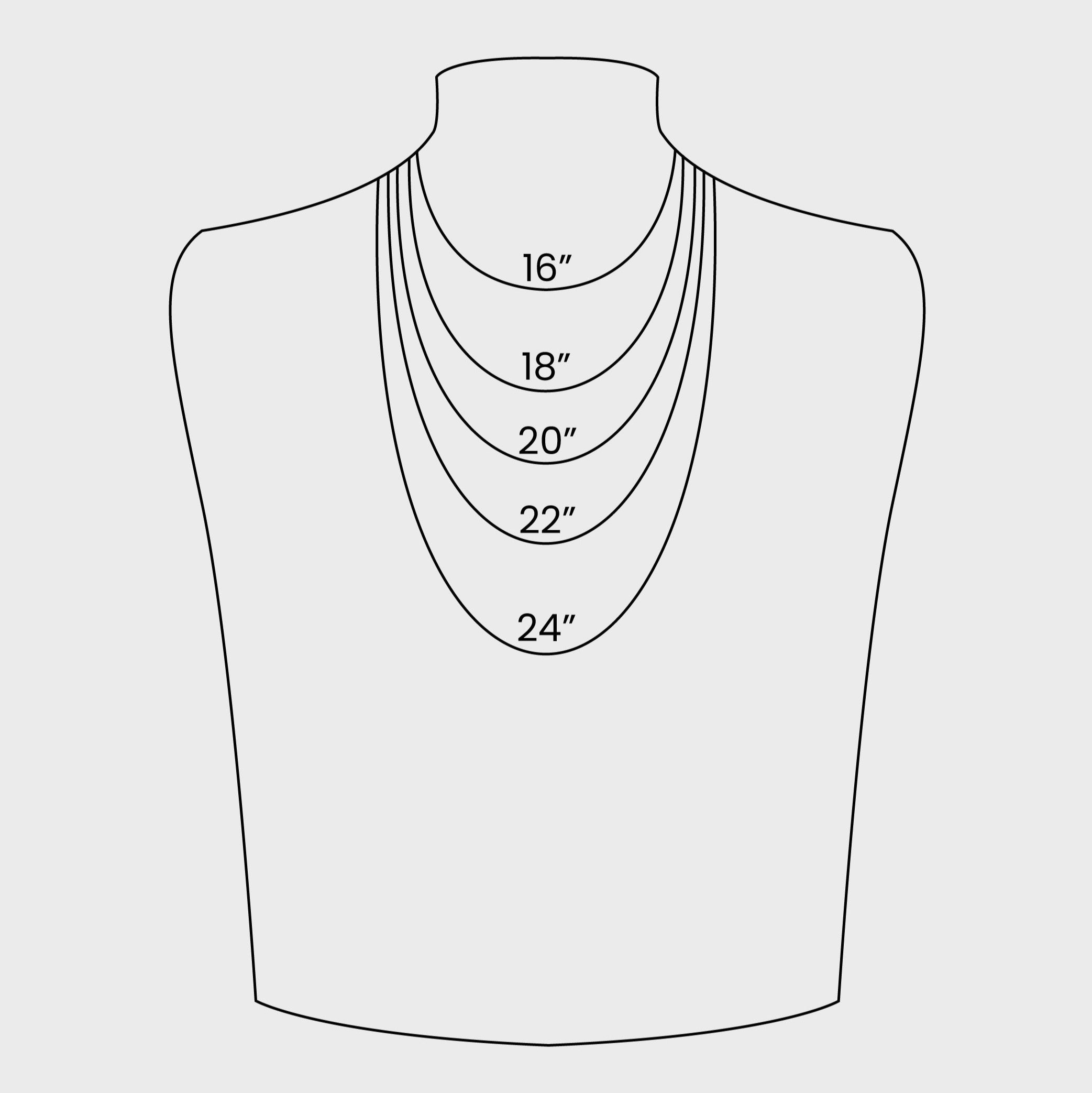 Necklace size chart