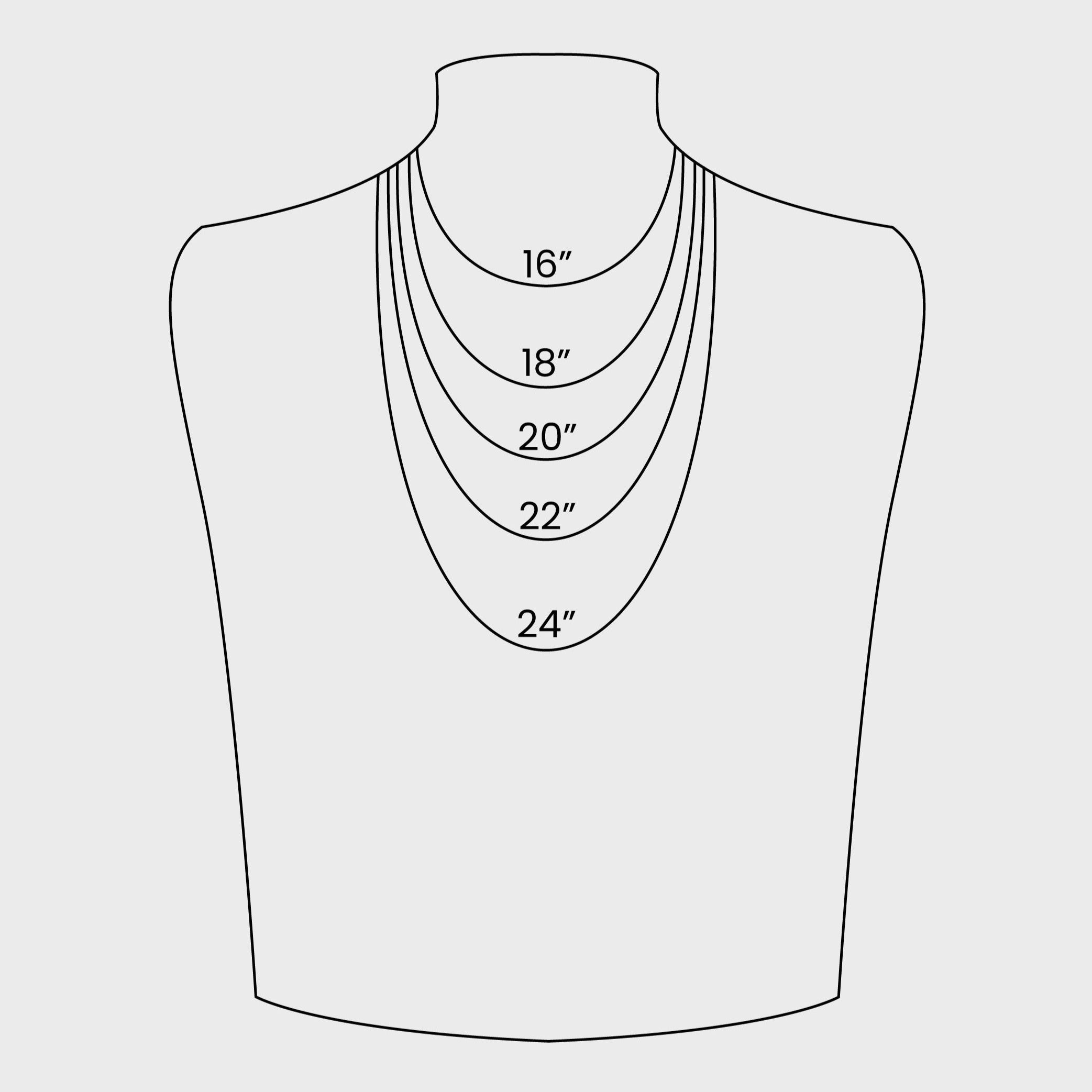 Necklace size chart