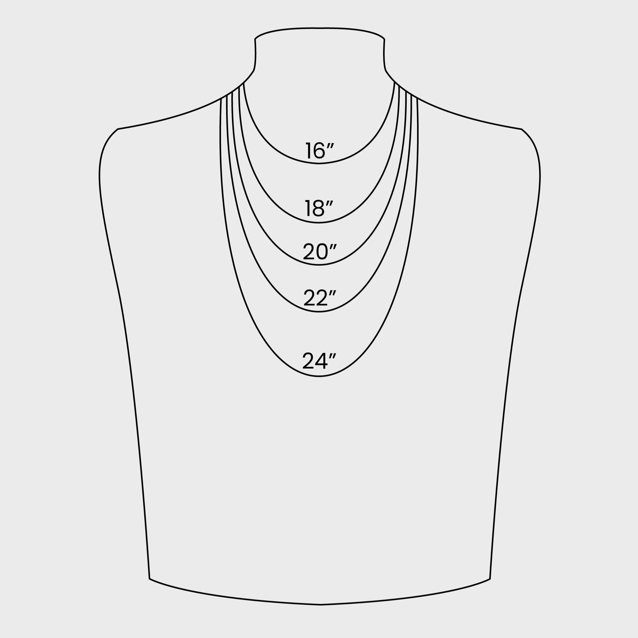 Necklace size chart