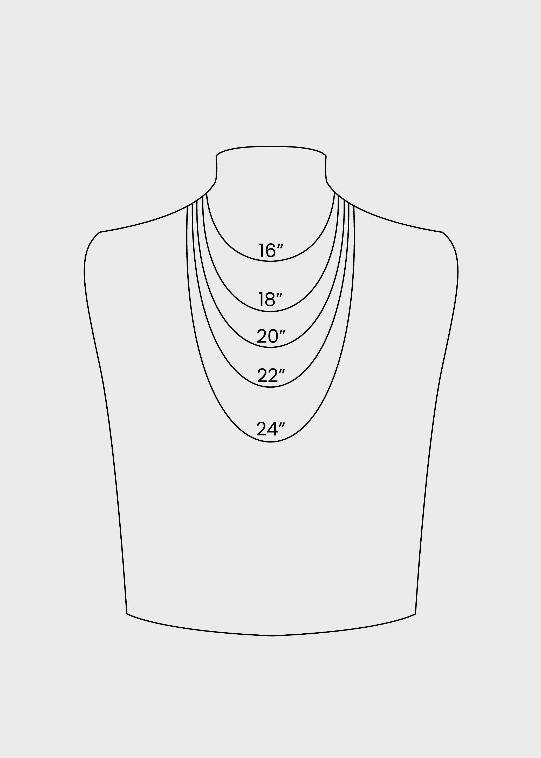 Necklace size chart