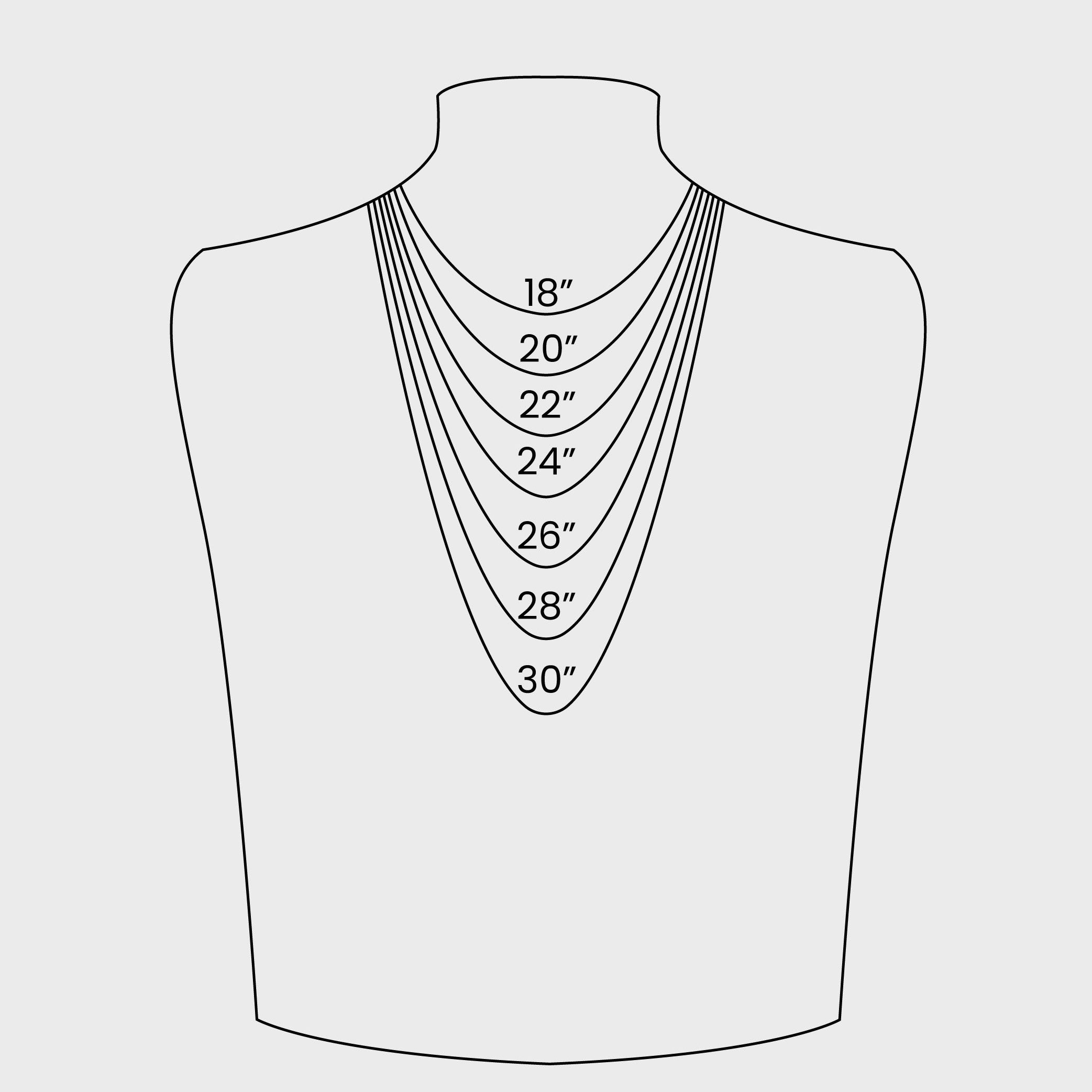 Necklace size chart