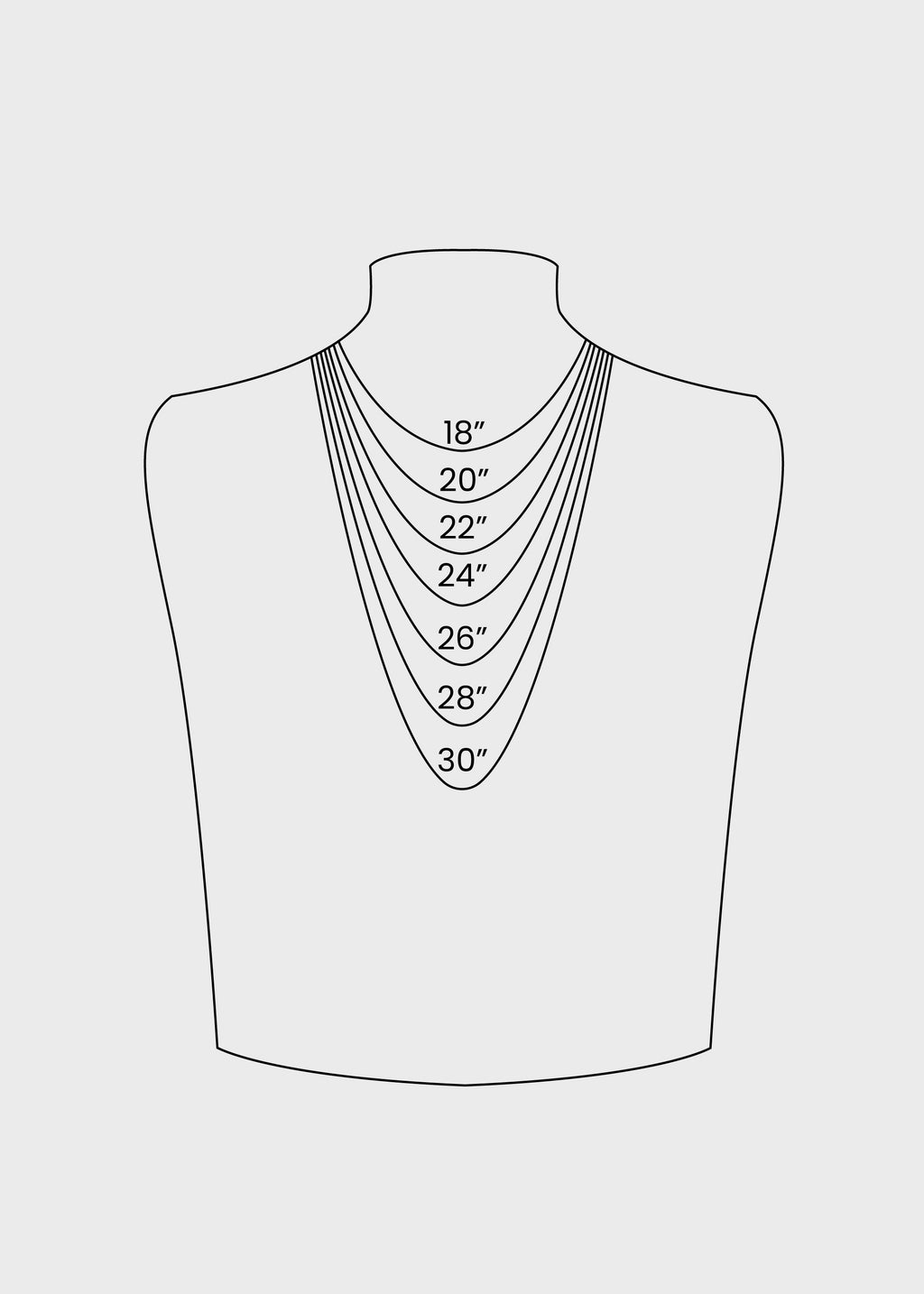 Necklace size chart