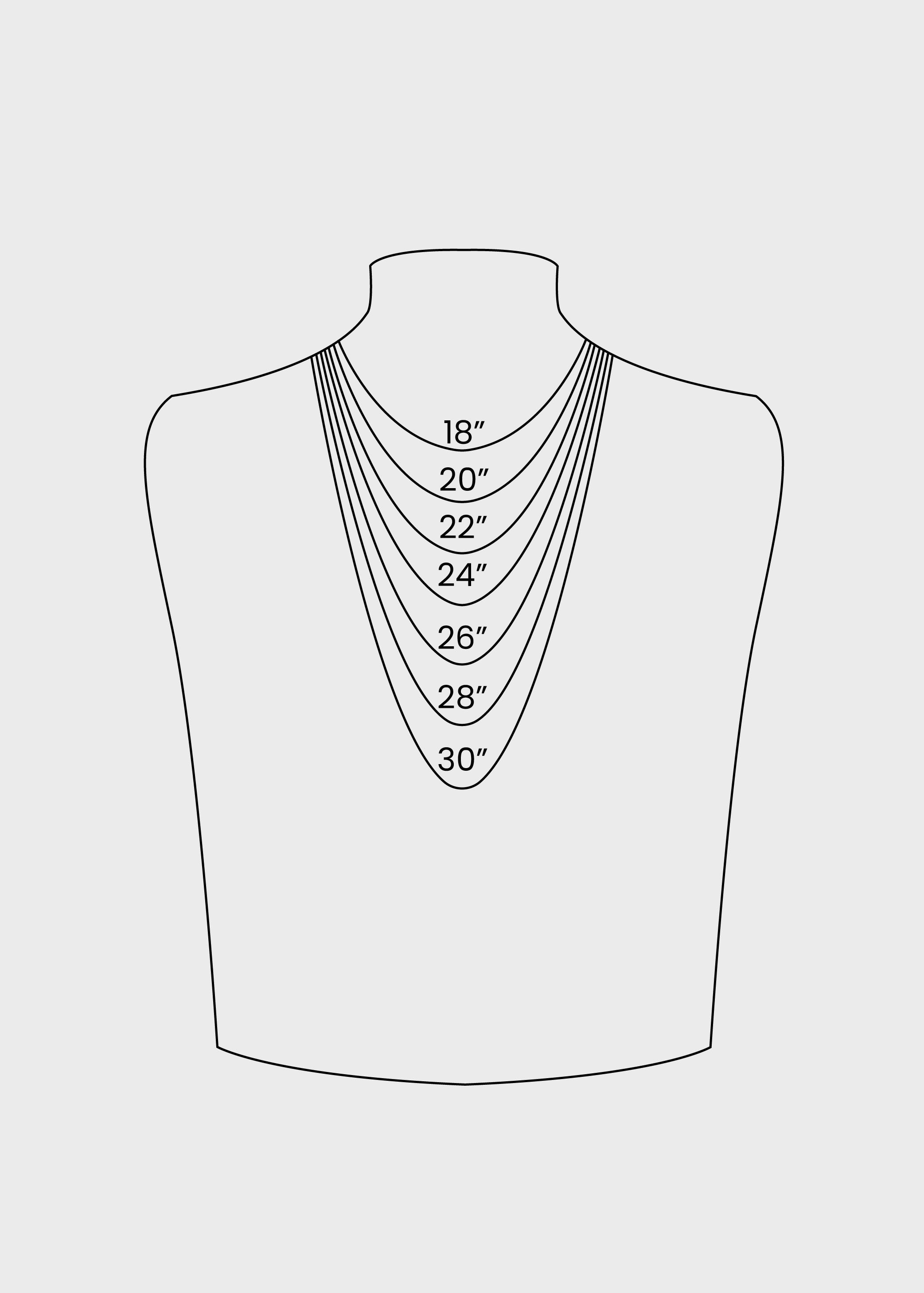 Necklace size chart