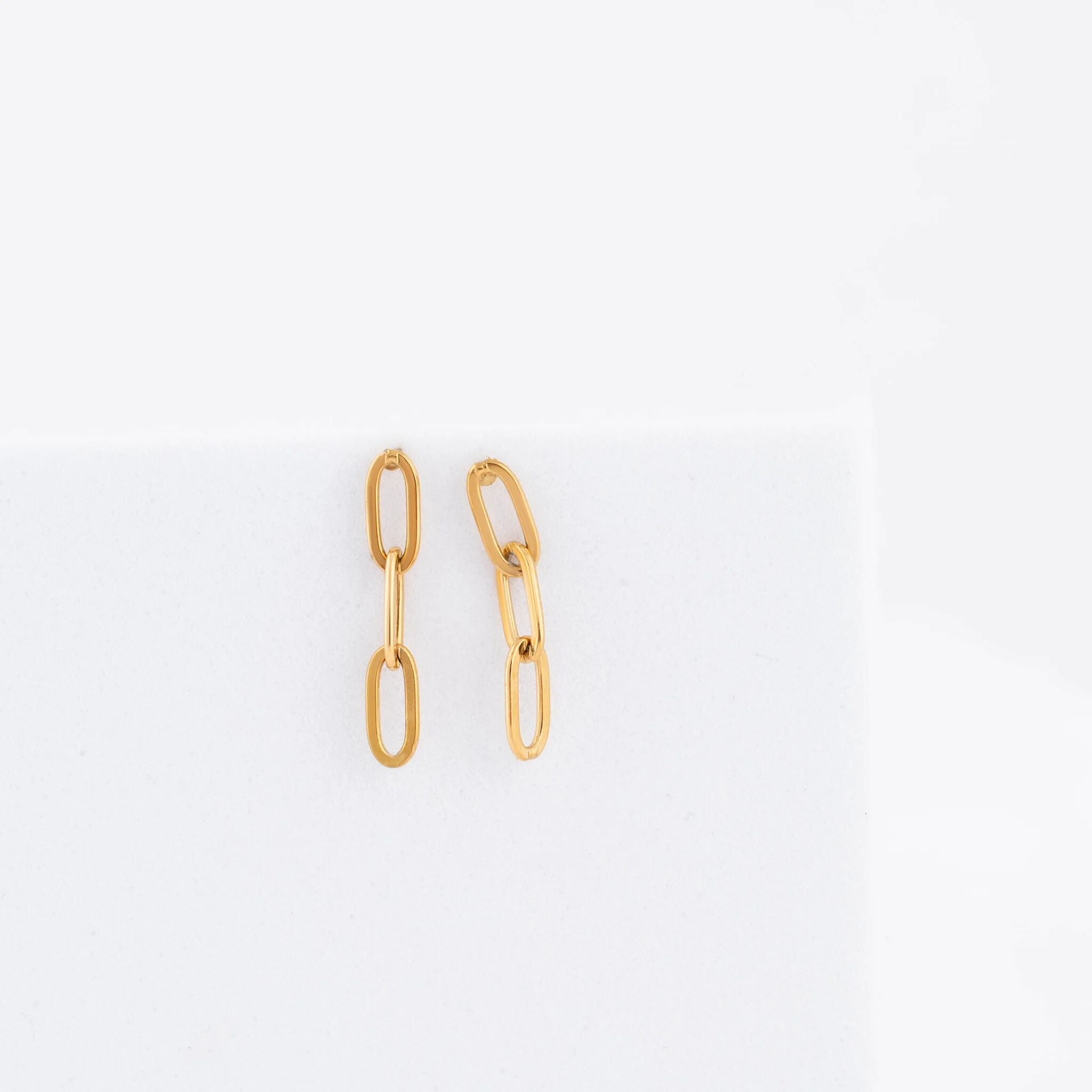 Paperclip Earrings- gold studio 